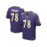 Men Nike Baltimore Ravens #78 Austin Howard Elite Purple Team Color NFL Jersey