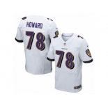 Men Nike Baltimore Ravens #78 Austin Howard Elite White NFL Jersey