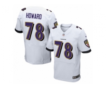 Men Nike Baltimore Ravens #78 Austin Howard Elite White NFL Jersey