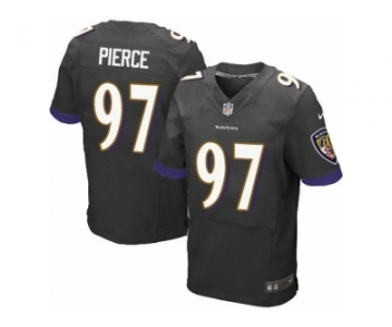 Men Nike Baltimore Ravens #97 Michael Pierce Elite Black Alternate NFL Jersey