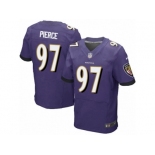 Men Nike Baltimore Ravens #97 Michael Pierce Elite Purple Team Color NFL Jersey