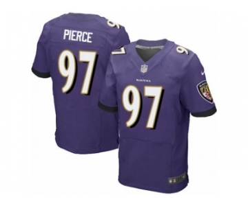 Men Nike Baltimore Ravens #97 Michael Pierce Elite Purple Team Color NFL Jersey