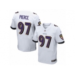 Men Nike Baltimore Ravens #97 Michael Pierce Elite White NFL Jersey