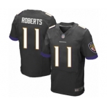 Men's Baltimore Ravens #11 Seth Roberts Elite Black Alternate Football Jersey