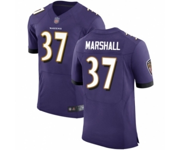 Men's Baltimore Ravens #37 Iman Marshall Purple Team Color Vapor Untouchable Elite Player Football Jersey