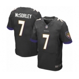 Men's Baltimore Ravens #7 Trace McSorley Elite Black Alternate Football Jersey