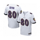 Men's Baltimore Ravens #80 Miles Boykin Elite White Football Jersey