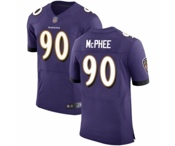 Men's Baltimore Ravens #90 Pernell McPhee Purple Team Color Vapor Untouchable Elite Player Football Jersey