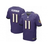 Men's Nike Baltimore Ravens #11 Breshad Perriman Elite Purple Team Color NFL Jersey