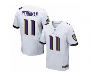 Men's Nike Baltimore Ravens #11 Breshad Perriman Elite White NFL Jersey