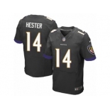 Men's Nike Baltimore Ravens #14 Devin Hester Elite Black Alternate NFL Jersey