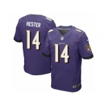 Men's Nike Baltimore Ravens #14 Devin Hester Elite Purple Team Color NFL Jersey