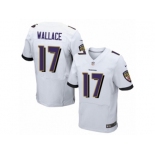 Men's Nike Baltimore Ravens #17 Mike Wallace Elite White NFL Jersey