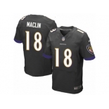 Men's Nike Baltimore Ravens #18 Jeremy Maclin Elite Black Alternate NFL Jersey