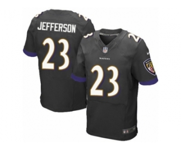 Men's Nike Baltimore Ravens #23 Tony Jefferson Elite Black Alternate NFL Jersey