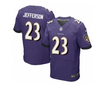 Men's Nike Baltimore Ravens #23 Tony Jefferson Elite Purple Team Color NFL Jersey