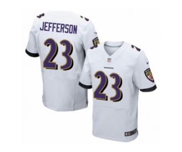 Men's Nike Baltimore Ravens #23 Tony Jefferson Elite White NFL Jersey