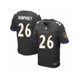 Men's Nike Baltimore Ravens #26 Marlon Humphrey Elite Black Alternate NFL Jersey