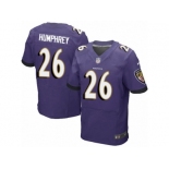 Men's Nike Baltimore Ravens #26 Marlon Humphrey Elite Purple Team Color NFL Jersey