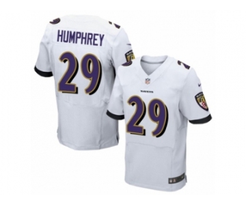 Men's Nike Baltimore Ravens #29 Marlon Humphrey Elite White NFL Jersey