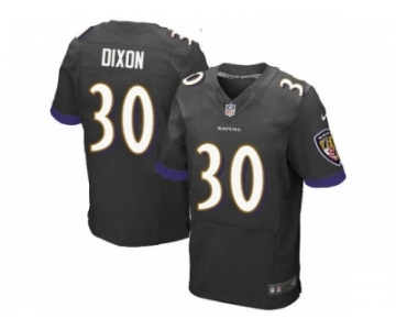 Men's Nike Baltimore Ravens #30 Kenneth Dixon Elite Black Alternate NFL Jersey