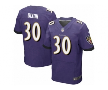 Men's Nike Baltimore Ravens #30 Kenneth Dixon Elite Purple Team Color NFL Jersey