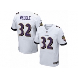 Men's Nike Baltimore Ravens #32 Eric Weddle Elite White NFL Jersey