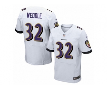 Men's Nike Baltimore Ravens #32 Eric Weddle Elite White NFL Jersey