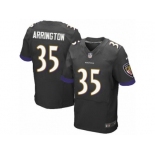 Men's Nike Baltimore Ravens #35 Kyle Arrington Elite Black Alternate NFL Jersey