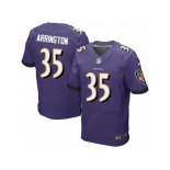 Men's Nike Baltimore Ravens #35 Kyle Arrington Elite Purple Team Color NFL Jersey