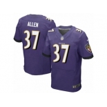 Men's Nike Baltimore Ravens #37 Javorius Allen Elite Purple Team Color NFL Jersey