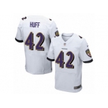 Men's Nike Baltimore Ravens #42 Marqueston Huff Elite White NFL Jersey