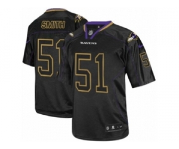 Men's Nike Baltimore Ravens #51 Daryl Smith Elite Lights Out Black NFL Jersey