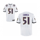 Men's Nike Baltimore Ravens #51 Kamalei Correa Elite White NFL Jersey