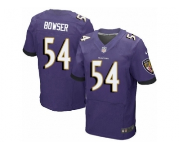 Men's Nike Baltimore Ravens #54 Tyus Bowser Elite Purple Team Color NFL Jersey