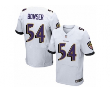 Men's Nike Baltimore Ravens #54 Tyus Bowser Elite White NFL Jersey