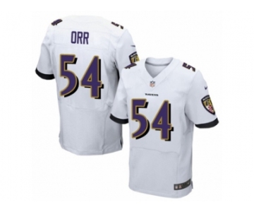 Men's Nike Baltimore Ravens #54 Zach Orr Elite White NFL Jersey