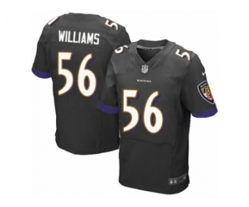 Men's Nike Baltimore Ravens #56 Tim Williams Elite Black Alternate NFL Jersey