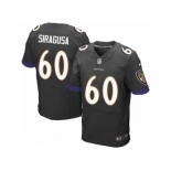 Men's Nike Baltimore Ravens #60 Nico Siragusa Elite Black Alternate NFL Jersey