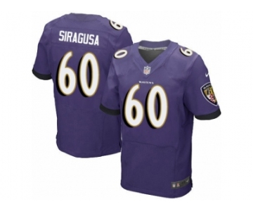 Men's Nike Baltimore Ravens #60 Nico Siragusa Elite Purple Team Color NFL Jersey