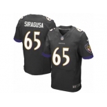 Men's Nike Baltimore Ravens #65 Nico Siragusa Elite Black Alternate NFL Jersey