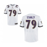 Men's Nike Baltimore Ravens #79 Ronnie Stanley Elite White NFL Jersey