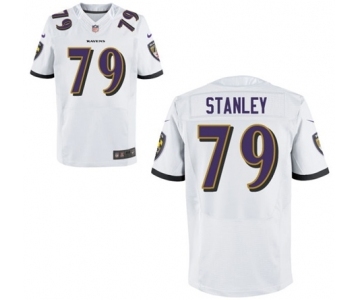 Men's Nike Baltimore Ravens #79 Ronnie Stanley Elite White NFL Jersey