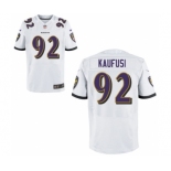 Men's Nike Baltimore Ravens #92 Bronson Kaufusi Elite White NFL Jersey