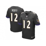 Nike Baltimore Ravens #12 Jaleel Scott Black Alternate Men Stitched NFL New Elite Jersey