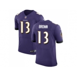 Nike Baltimore Ravens #13 John Brown Purple Team Color Men Stitched NFL Vapor Untouchable Elite Jersey