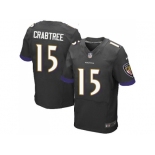 Nike Baltimore Ravens #15 Michael Crabtree Black Alternate Men Stitched NFL New Elite Jersey