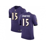 Nike Baltimore Ravens #15 Michael Crabtree Purple Team Color Men Stitched NFL Vapor Untouchable Elite Jersey