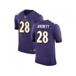 Nike Baltimore Ravens #28 Anthony Averett Purple Team Color Men Stitched NFL Vapor Untouchable Elite Jersey