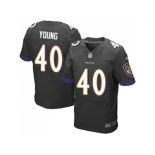 Nike Baltimore Ravens #40 Kenny Young Black Alternate Men Stitched NFL New Elite Jersey